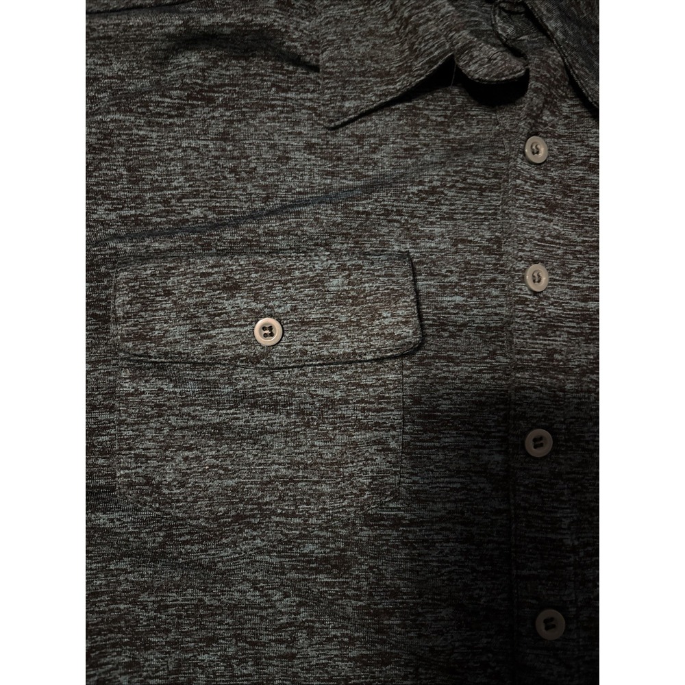 Cowgirl Tuff Company Green Black Button-Up Long Sleeve Stretch Shirt Western Lg - Picture 6 of 6